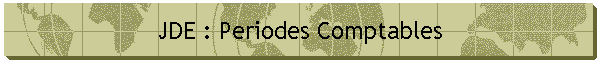 JDE : Periodes Comptables
